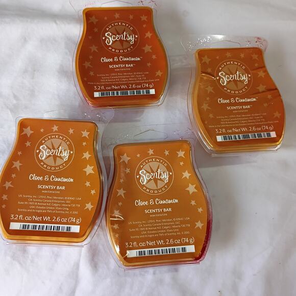 Scentsy Bar CLOVE & CINNAMON 3.2 oz Authentic(Set of 4) scented wax - Picture 1 of 5